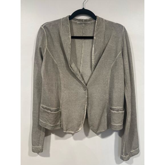 Women’s Minimalist Tandem Blazer Slim Fit 36 Grey Small Made in Italy - Picture 2 of 6
